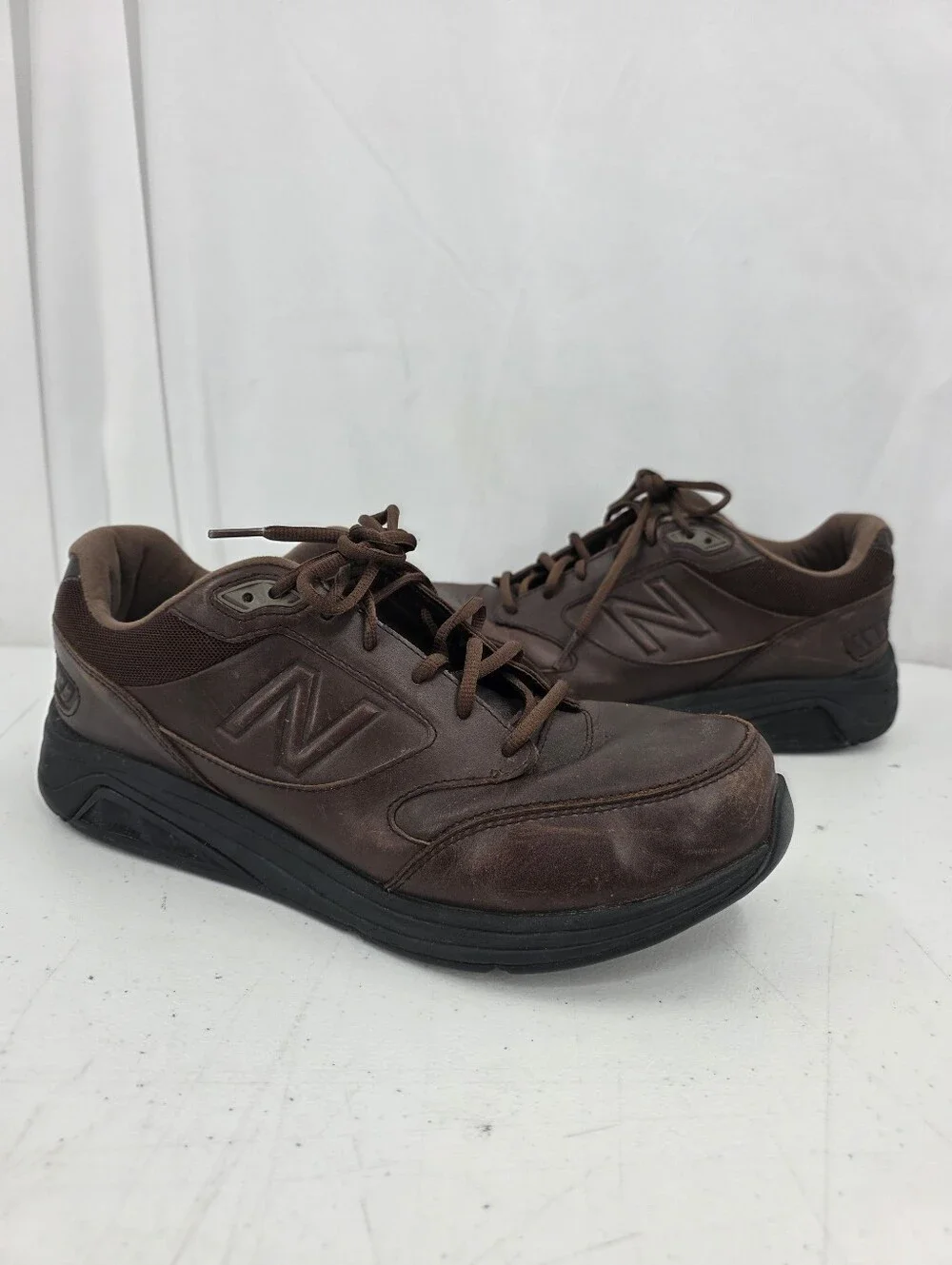 New Balance 928v3 Brown Leather Walking Shoes Men's Size 11 2E Wide MW928BR3.